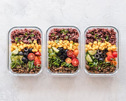 colorful plant-based meal prep