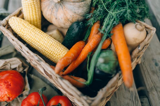 colorful autumn vegetables