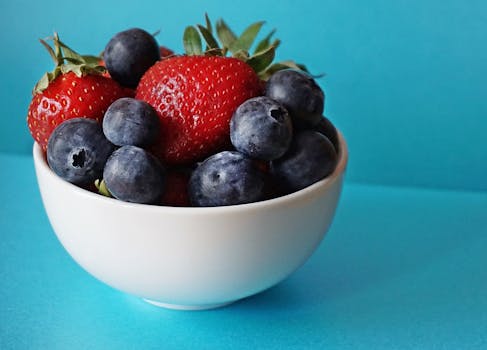 a bowl of fresh berries