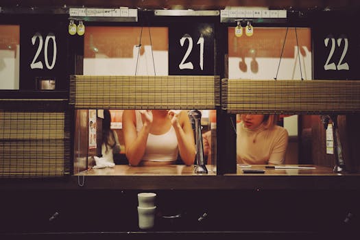 people dining in a restaurant