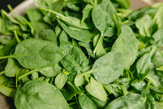 vibrant salad with edamame and spinach