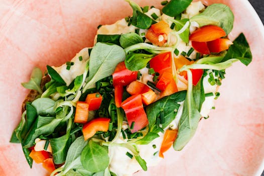 colorful plant-based meal on a plate