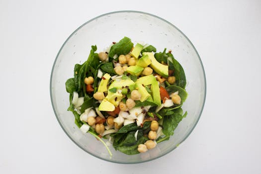 fresh salad with chickpeas