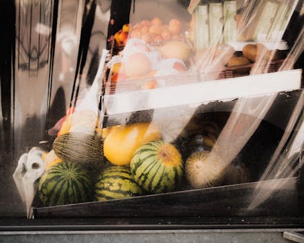 A vibrant display of various fruits and vegetables