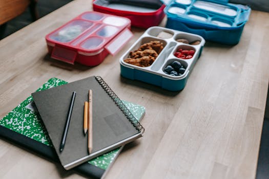 organized meal prep containers