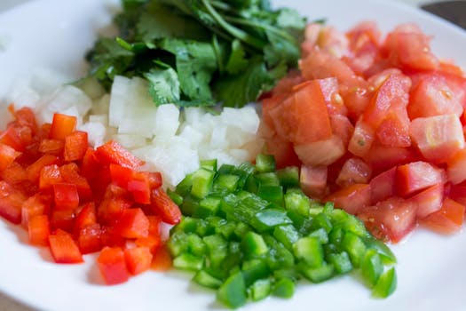 vegan meal prep with colorful ingredients