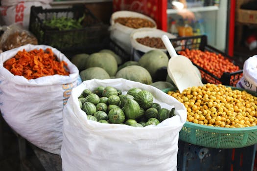 Fresh produce at a local farmer’s market