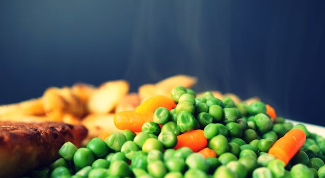 colorful plate of plant-based foods