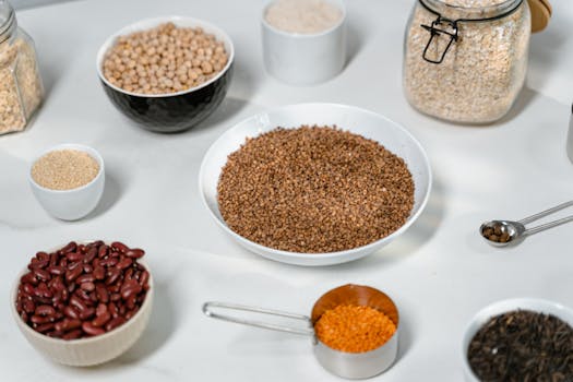 image of legumes and whole grains