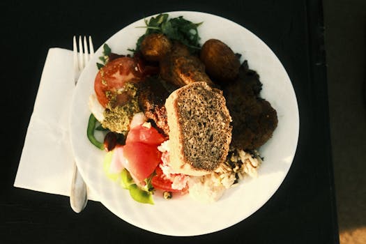 colorful vegetables and grains