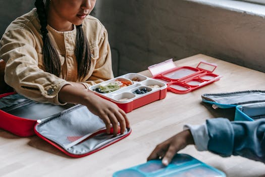 colorful meal prep containers