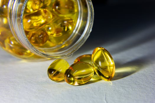 bottles of omega-3 supplements