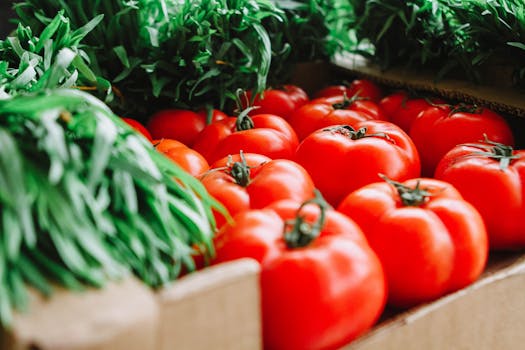 local farmers market with fresh produce