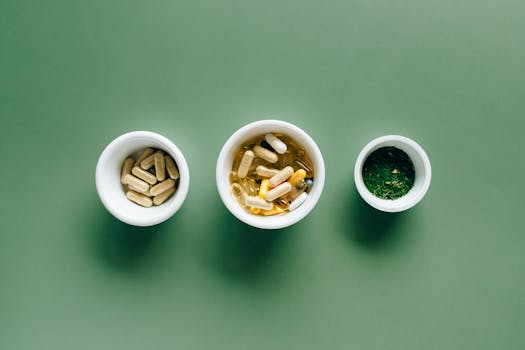 a variety of plant-based supplements