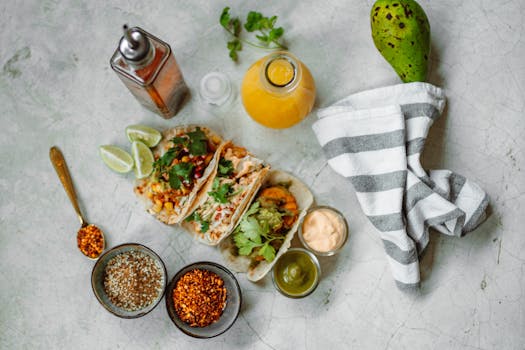 jackfruit tacos topped with fresh veggies