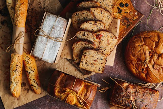 freshly baked whole grain bread