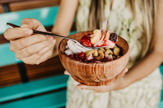 colorful salad with nuts and berries