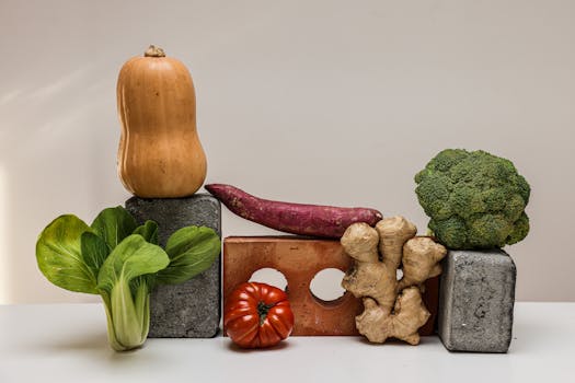 A colorful display of fortified plant-based foods